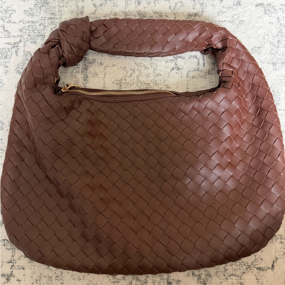 Urban Expressions Brown Woven Handbag